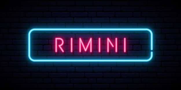 Rimini neon sign.