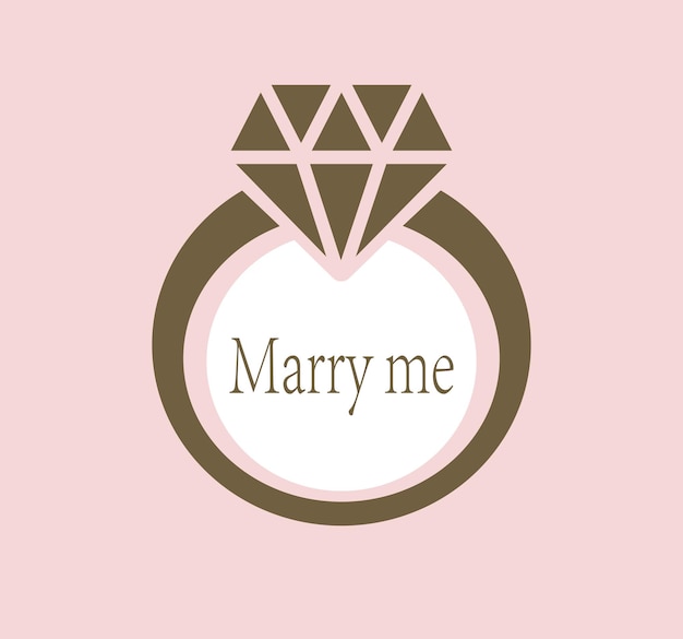 Ring Crystal Diamond Silhouette.Marry me.Wedding Name Tag.Label Frame.Marriage.Invitation card