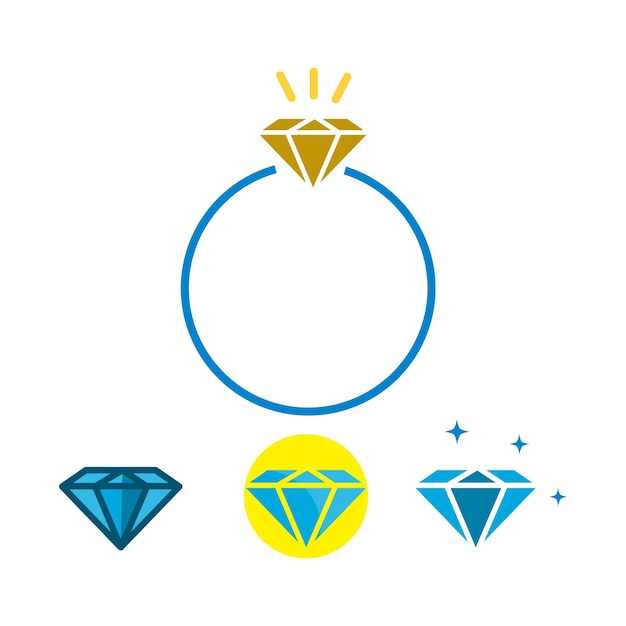 ring diamond icon vector design templates