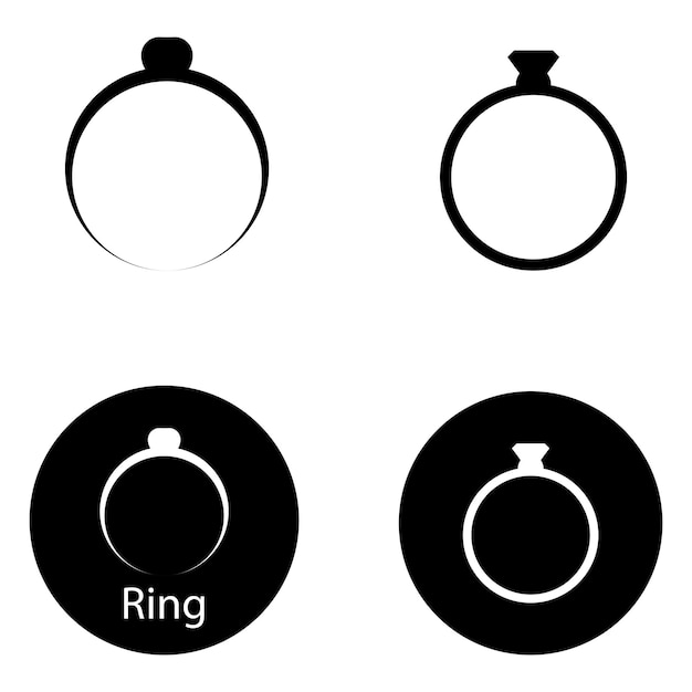 ring icon vector template illustration logo design