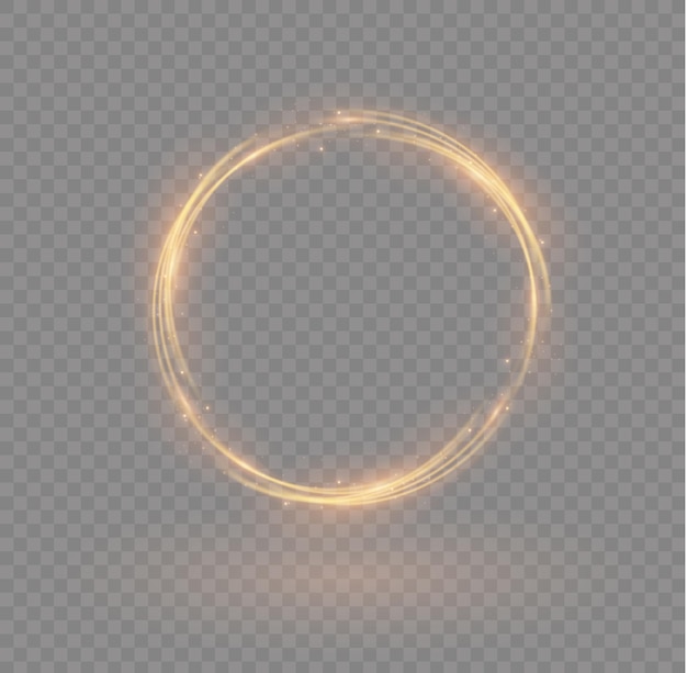 Ring of orange flame fiery round frame of silver fire glowing neon swirl Shining circle light