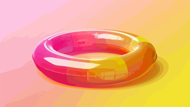 Vector a ring that has a yellow and red color