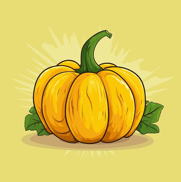 Ripe orange pumpkins vector illustration