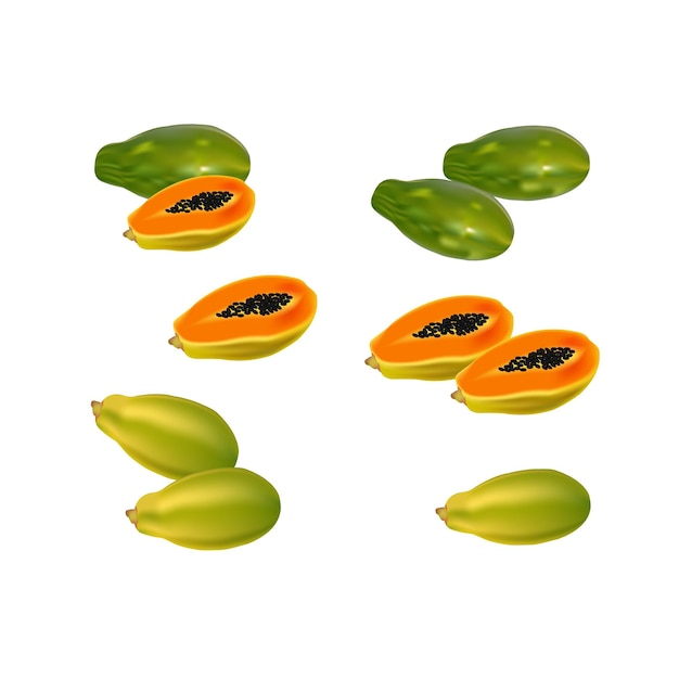 Ripe papaya vector design