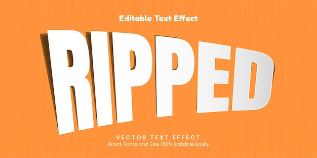 Ripped editable text effect