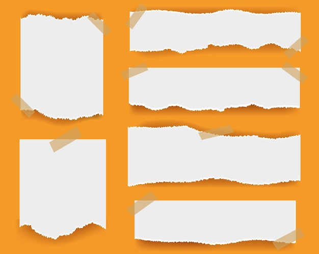 Ripped paper Isolated Orange Background With Gradient Mesh, Vector Illustration