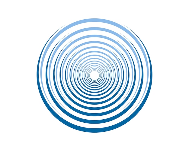 Ripple effect with circular blue