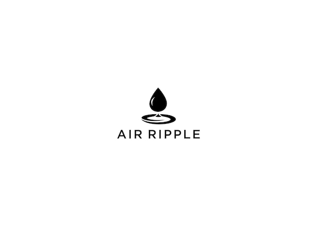 ripple water logo design vector illustration