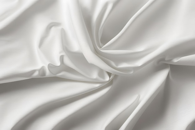 Vector rippled beautiful white silk fabric texture background 3d rendering