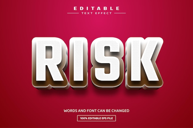 Risk 3D editable text effect template