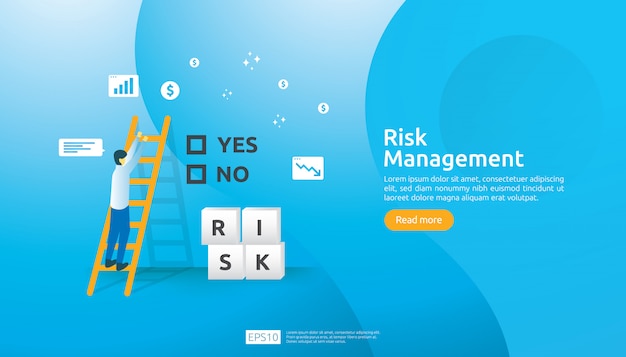 Vector risk management illustration