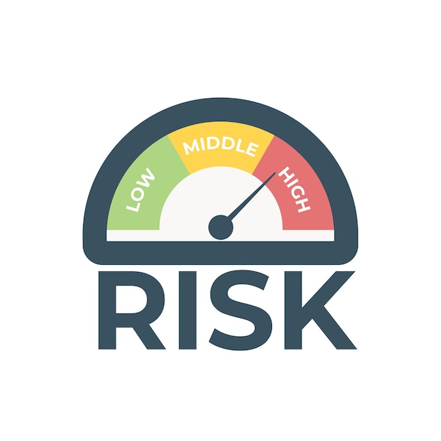 Risk meter icon concept Vector illustration