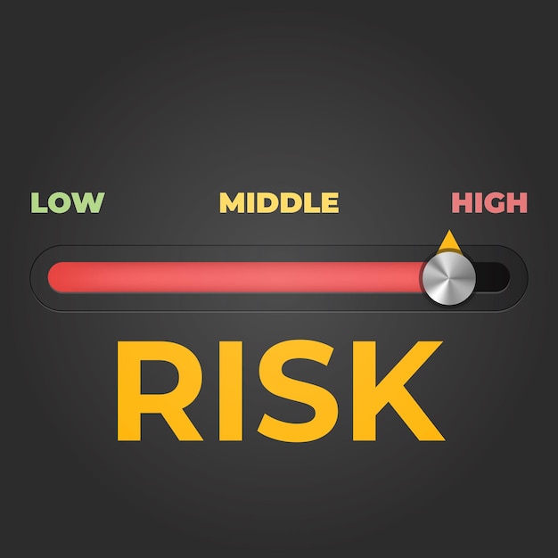 Risk meter icon concept Vector illustration