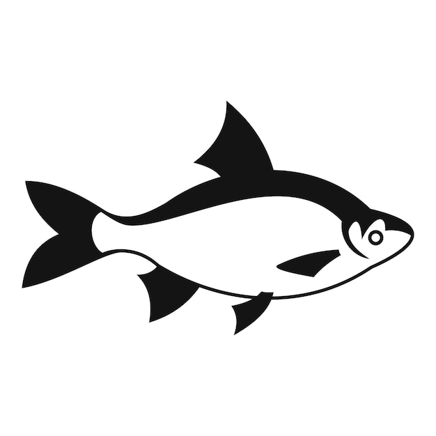 River fish icon Simple illustration of river fish vector icon for web