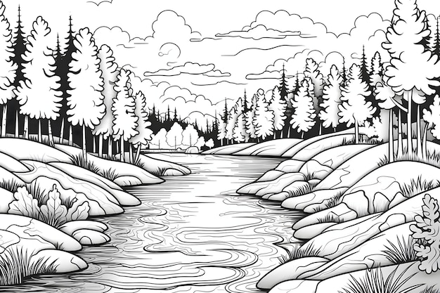 River kids coloring book