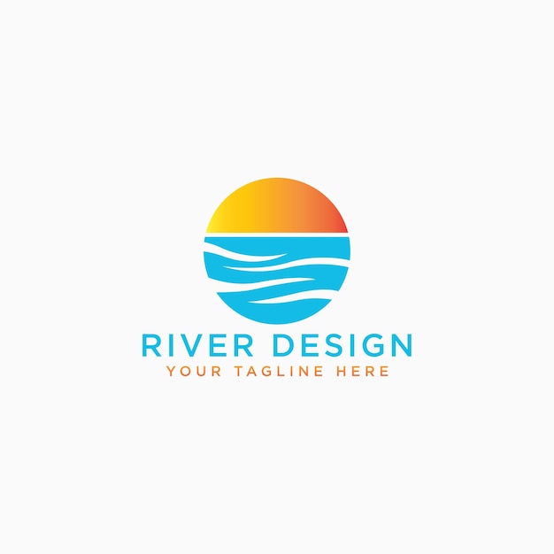 River Logo Icon Design Template Vector Illustration