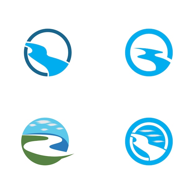 River vector icon illustration logo design