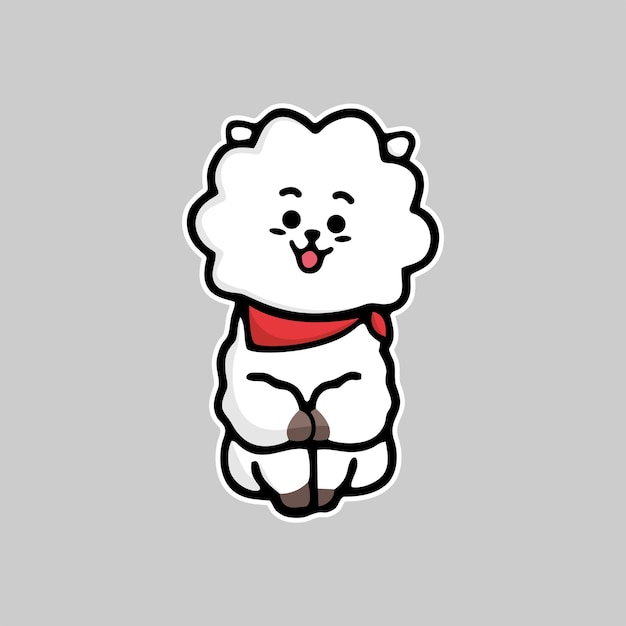 RJ Cute bt21 big set sticker concept vector design