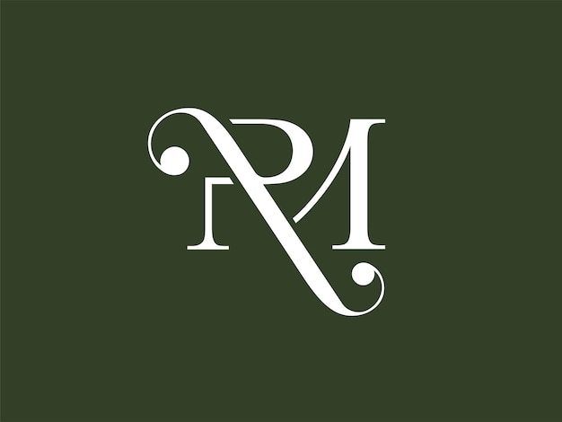 RM modern classic and mature monogram The unique serif font makes the logo look attractive