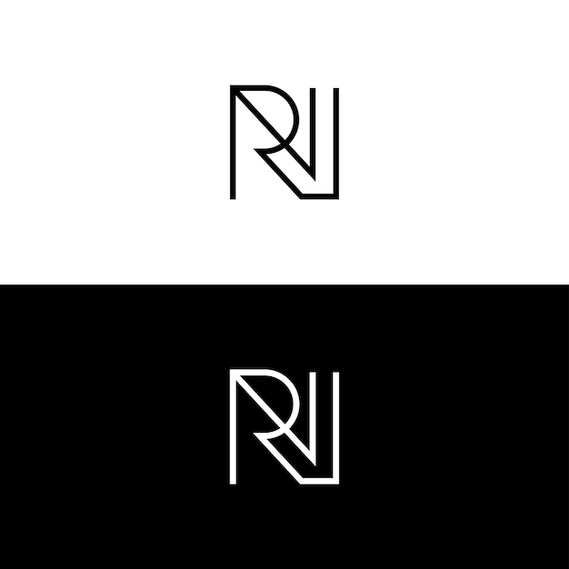 Vector rn initial monogram vector icon illustration