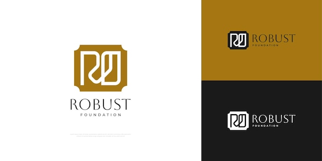 RO Monogram Logo Design Initial R and O Logo with Line Style in Elegant Abstract Concept