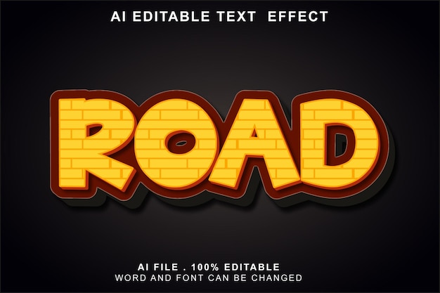 Road 3d Text Effect