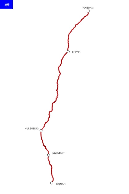 Road map of Germany