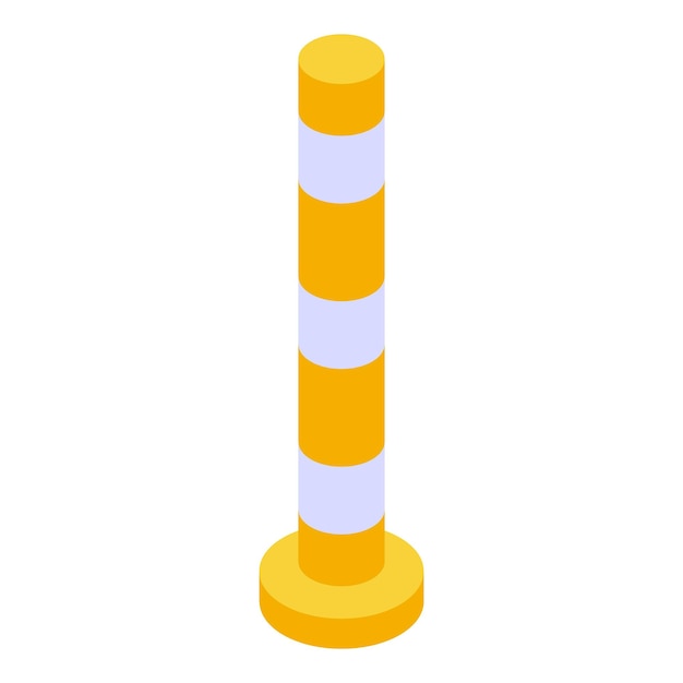 Road parking stick icon Isometric of road parking stick vector icon for web design isolated on white background