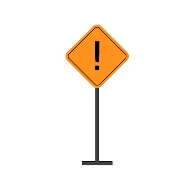 Road sign attention Vector illustration