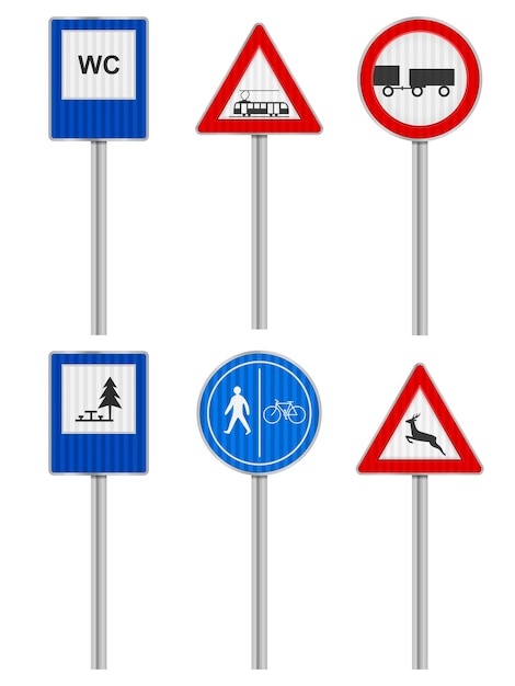 Road signs set