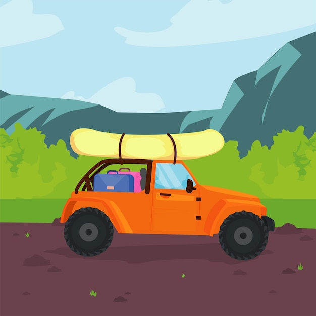 Road trip illustration