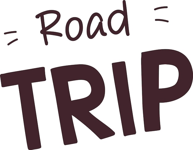 Vector road trip lettering