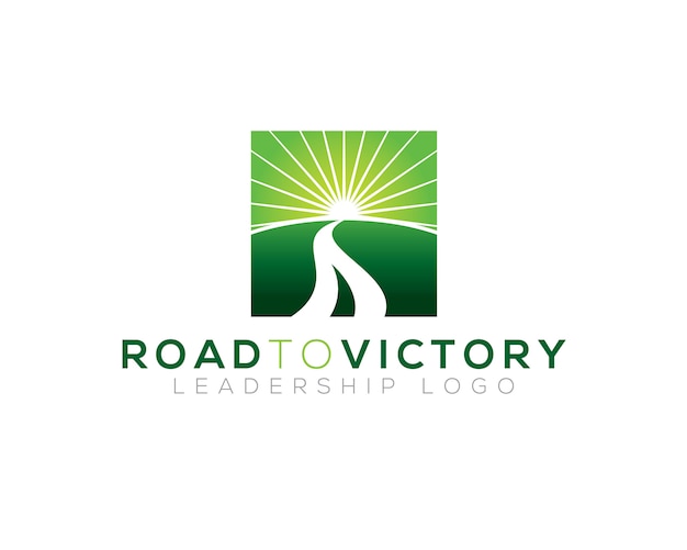 road to victory logo template