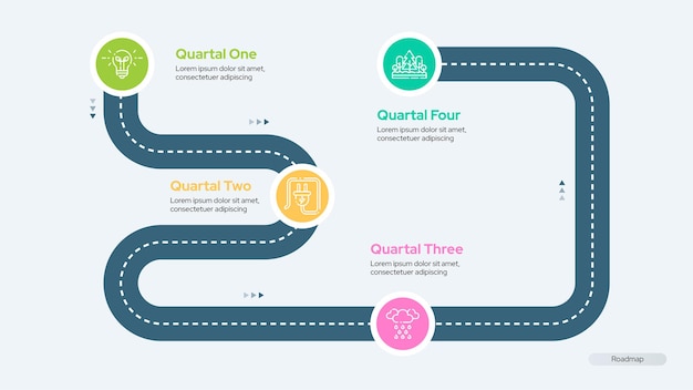 Vector roadmap infographic template