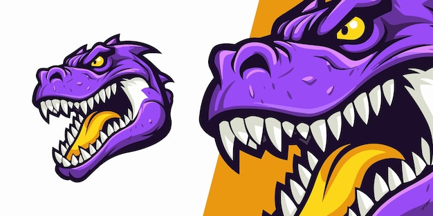 Roar to Victory A Bold Dinosaur Mascot Logo Design for Sport amp Esport Team and Badge