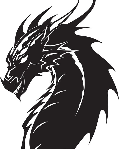 Vector roaring protector full body dragon emblem ethereal dragon mystical dragon logo