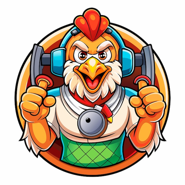 Roaster Chicken Mascot Gaming Logo