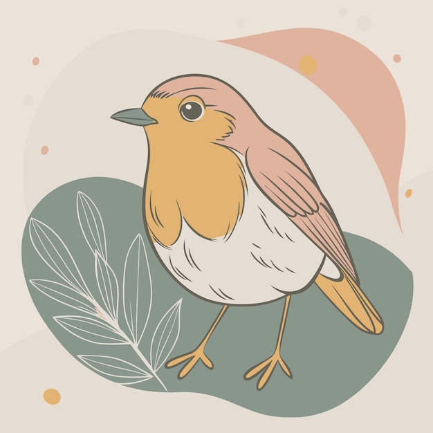 Robin Bird Colorful Vector