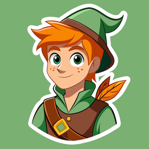 Robin hood sticker vector