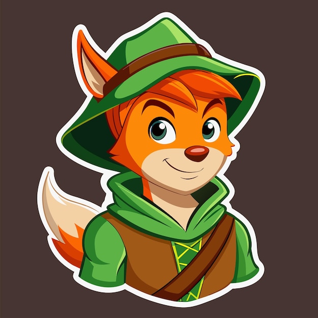 Robin hood sticker vector