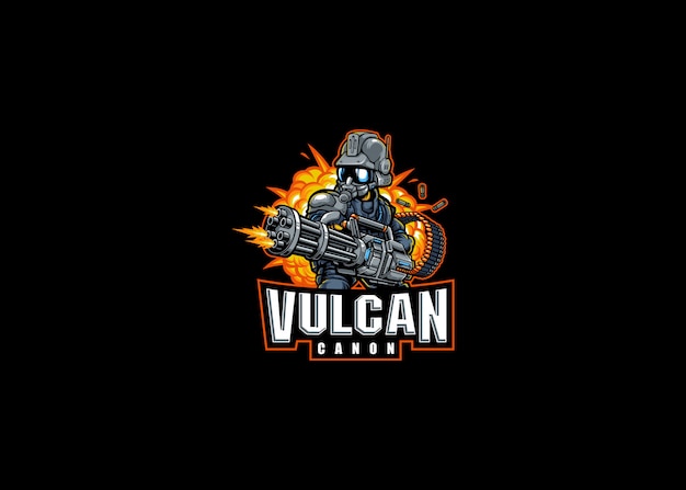 Robot holder vulcan cannon esport logo