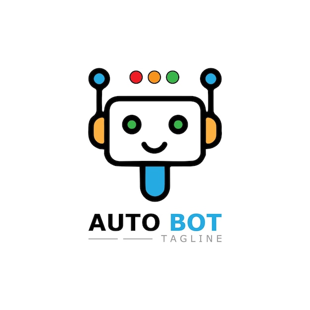 Robot icon vector concept design