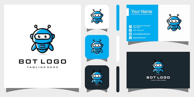 Robot logo design inspiration vector icons Premium Vector