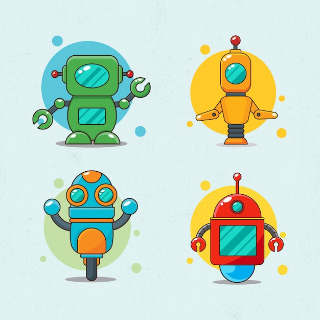 robot mascot   design set