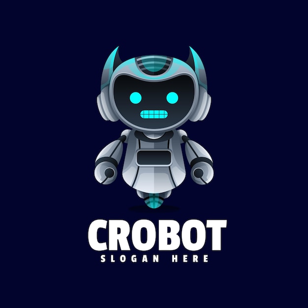 Robot Mascot Illustration amp Character Logo