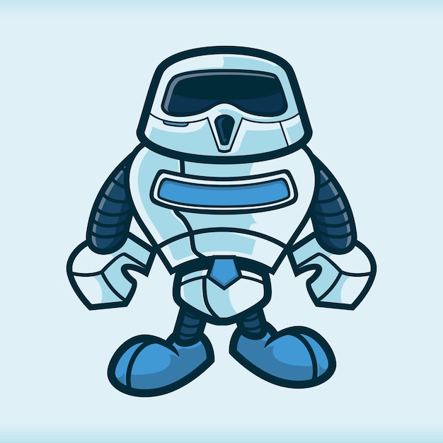 Robot People Mascot Cartoon Characters