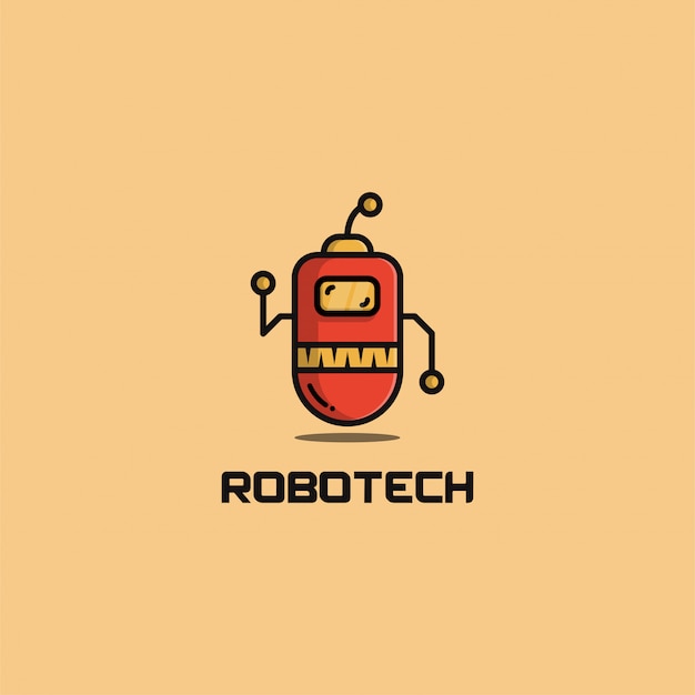 robotech logo template design.   illustration. Abstract robot web Icons and   logo.