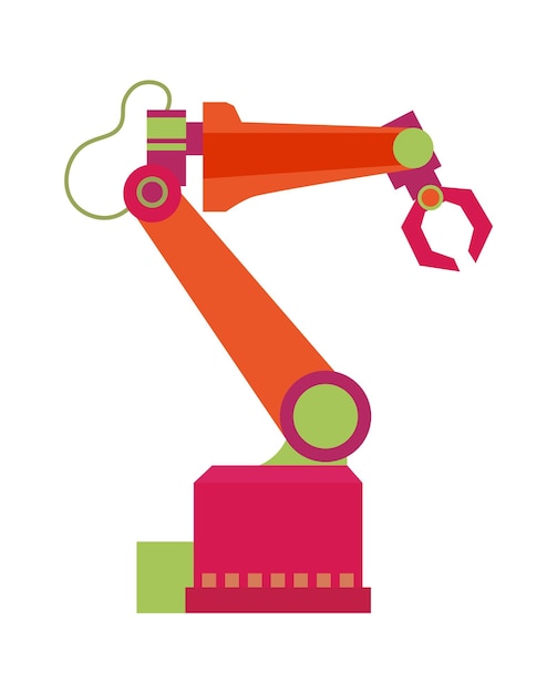 Robotic arm manipulator Vector illustration