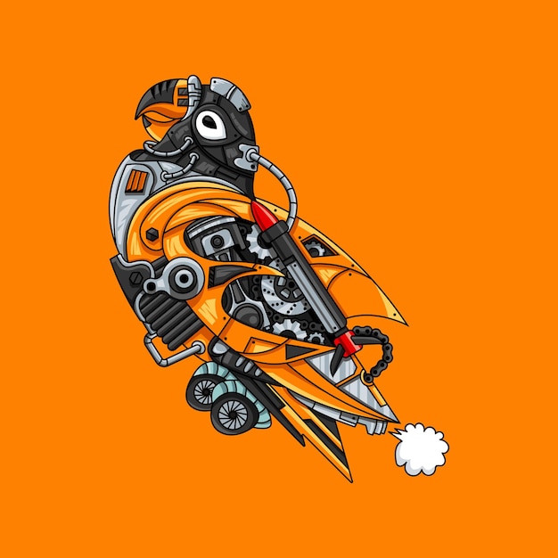 Robotic Orange Bird