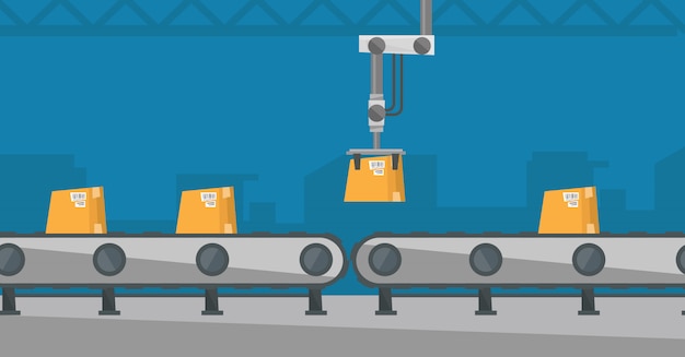 Robotic packaging conveyor belt.